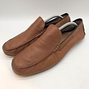 Aldo Driving Moccasins Men's 11 Brown Leather Slip On Comfort Cabincore Loafers